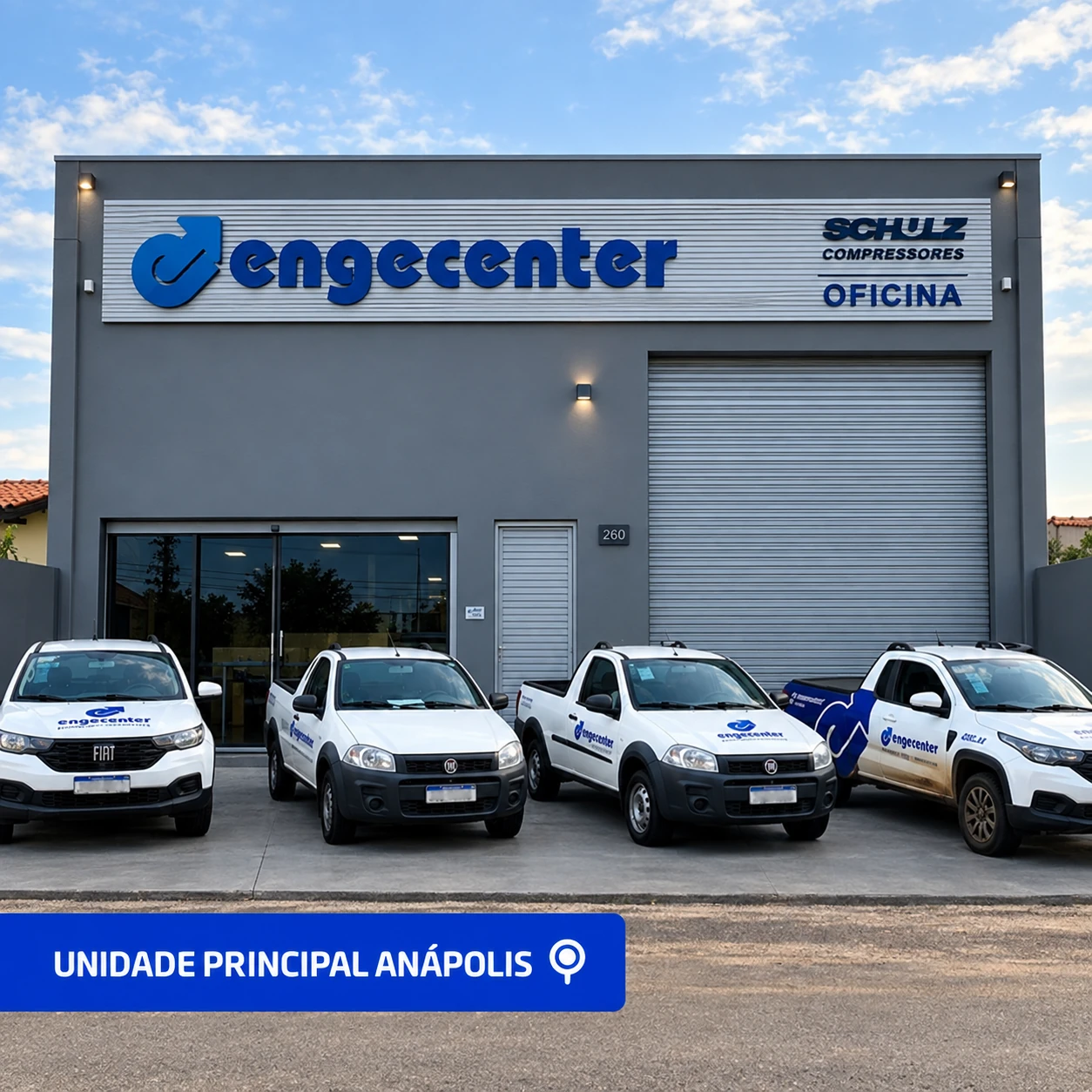 Fachada da unidade principal Engecenter em Anápolis
